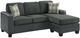 Mazin Furniture Slater 2-Piece Gray Reversible Sofa Chaise Sectional-0