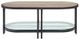 ACME Furniture Brantley Oak Coffee Table with Sandy Black Base-1