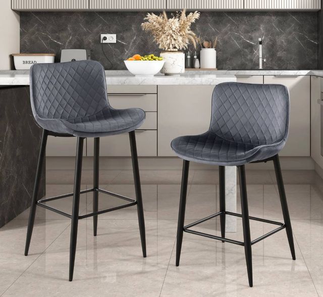 Homelegance® Nya Dark Gray Counter Height Chair-1