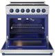 Thor Kitchen Gordon Ramsay Collection 36" Stainless Steel Pro Style Liquid Propane Range with Precision Knob Control and Blue Trim-1