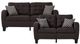 Mazin Furniture Sinclair 2 Piece Chocolate Sofa & Loveseat Set-0