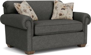 front view of the Flexsteel® Main Street Gray Ash Twin Sleeper