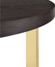 Elements International Harper Espresso Coffee Table with Gold Base-4
