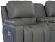 La-Z-Boy® Greyson Blue Grey Leather Power Reclining Loveseat with Console, Headrest, and Lumbar-1