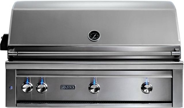 LYNX® Professional 3-Burner Stainless Steel Built-In Natural Gas Grill with 1 Trident Infrared Burner, 2 Ceramic Burners and Rotisserie-0