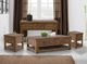 International Furniture Direct Walnut Reddish Brown 18" Chairside Table-1