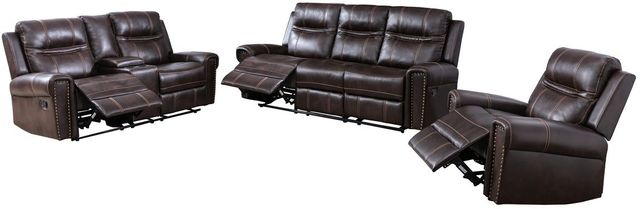Mazin Furniture Emerson Brown Upholstered Rocker Recliner-3