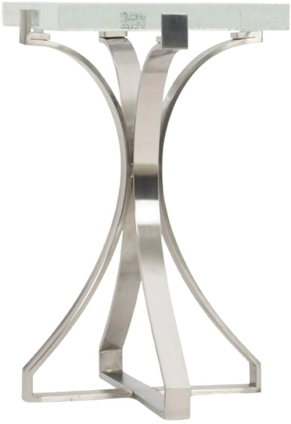 Hooker® Furniture Melange Glass Top Accent Table with Chrome Base-0