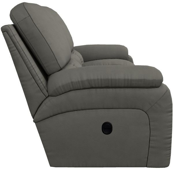 La-Z-Boy® Greyson Blue Gray Leather Manual Reclining Loveseat-2