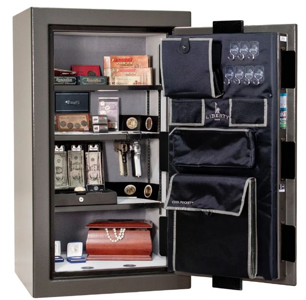Liberty Safe Premium Home Gray Marble 12 Gun Safe-1