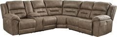 Signature Design by Ashley® Ravenel 3-Piece Fossil Power Reclining Left-Arm Facing Loveseat Sectional with Console