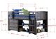 Donco Kids Louver Antique Grey Twin Low Loft with Storage-2