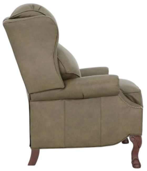 BarcaLounger® Danbury Oasis Olive Leather Manual Recliner-4