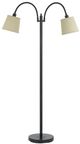 Cal® Lighting & Accessories Gail Beige/Dark Bronze Floor Lamp with Goose Neck-0
