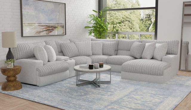 Catnapper® Abraxas 6-Piece Moonstruck Curved Power Reclining Sectional with Console and Chaise-2