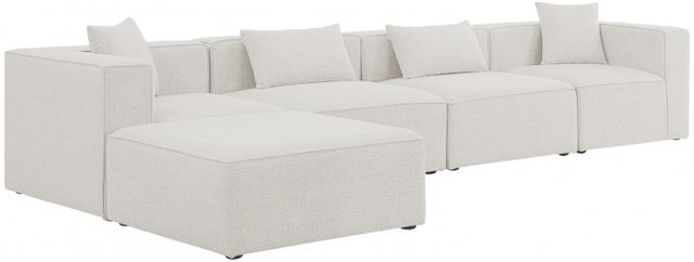 Meridian Furniture Cube 5-Piece Cream Modular Sectional-0