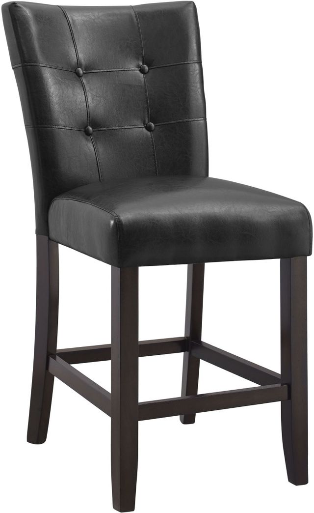 Steve Silver Co. Francis Black Upholstered Counter Chair with Memory Foam Seat-0