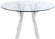 Coaster® Alaia Glass Top Dining Table with Polished Chrome Legs-1