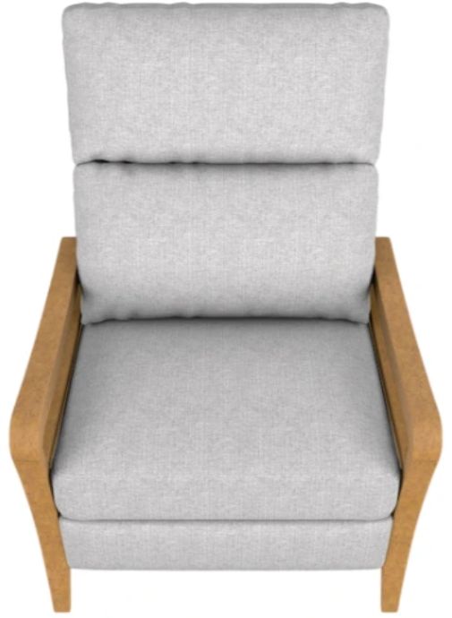 Best® Home Furnishings Customizable Ryberson Manual High Leg Recliner with Honey Birch Legs-1