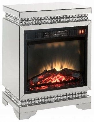 ACME Furniture Lotus Mirrored Fireplace-0
