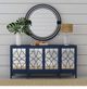 Bassett Mirror Helm Navy/White Wall Accent Mirror-5
