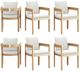 New Classic® Home Furnishings Wesley 6-Piece White Acacia/Sundura Outdoor Patio Side Chair Set-0