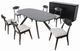 Furniture of America® Sargans 7-Piece Black Wenge Dining Table Set-0
