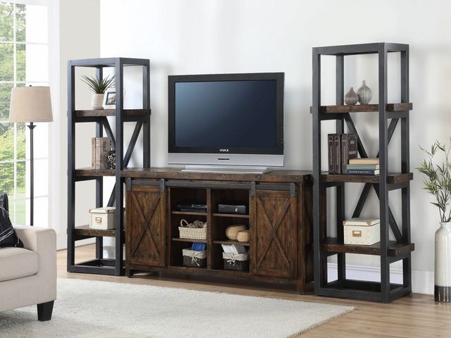 Flexsteel® Carpenter Black/Rustic Light Brown Side Pier-1