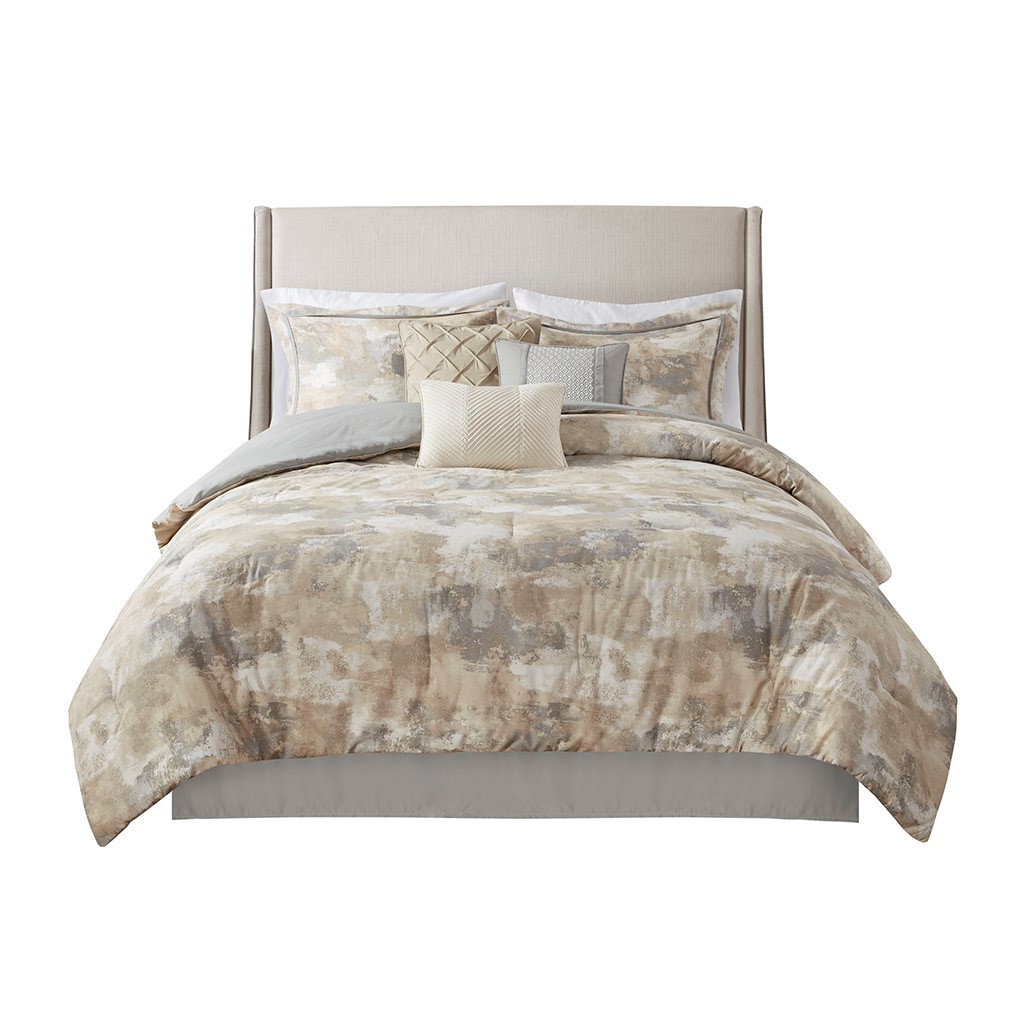 Madison Park 7 Piece Comforter on sale Set in Queen, Gray