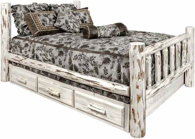 Montana Woodworks® Montana Collection Ready to Finish King Bed with Storage-0