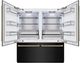 ZLINE Autograph Edition 72" 39.6 Cu. Ft. Black Stainless Steel Built-In French Door Refrigerator with Water Dispensers, Ice Makers, and Champagne Bronze Accents-3