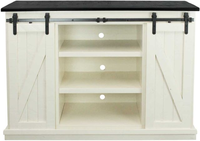 American Heartland Manufacturing Rustic Two Tone 57" Tall Provincial TV Stand-2