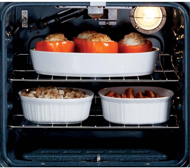 GE 24" White Built-In Single Gas Wall Oven-2