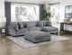 Homelegance® Traverse 4-Piece Gray Modular Sectional with Reversible Chaise and Ottoman-1