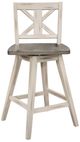Homelegance® Amsonia Distressed Gray/White Swivel Counter Height Chair-3