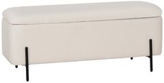 Powell® MacLaren Mavis Cream Upholstered Storage Bench