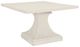 Century® Outdoor Dining White Concrete Dining Table with Fluted Base-0