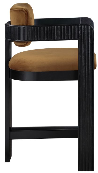 Meridian Furniture Sacha Saddle Upholstered Counter Stool-3