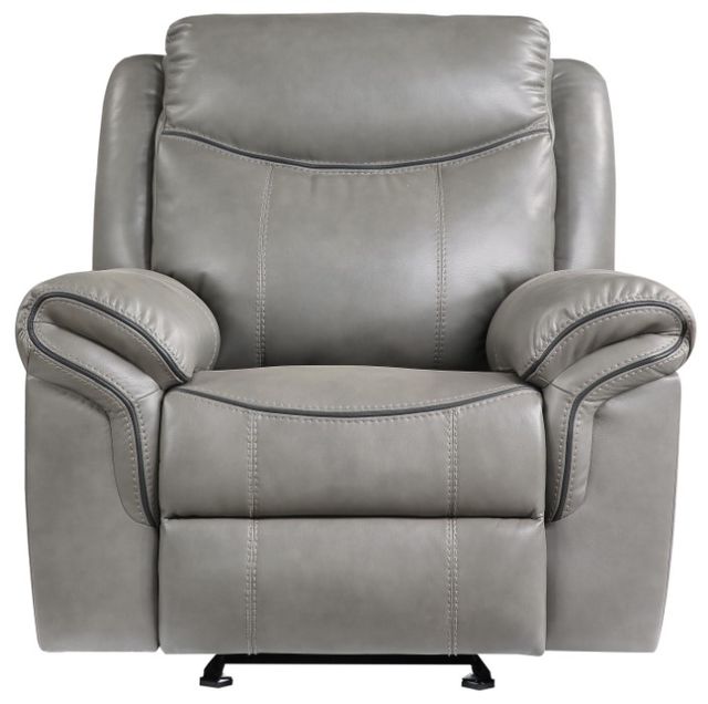 Homelegance® Aram Gray Manual Glider Recliner-2
