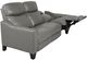 Armen Living Milos Light Gray Leather Power Reclining Sofa-1