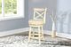 New Classic® Home Furnishings York White Swivel Counter Stool-1