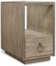 Riverside Furniture Sophie Natural Chairside Table with Glass Top-3