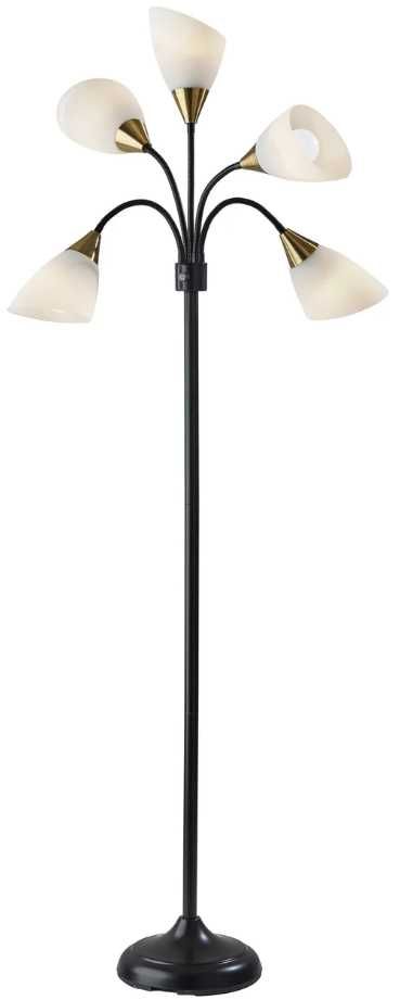 Adesso® Black 5-Light Floor Lamp-0
