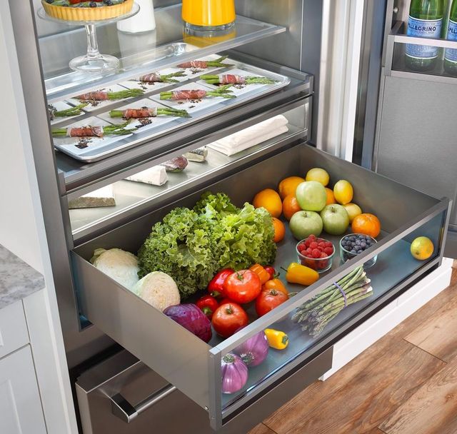BlueStar® 36 in. 22.4 Cu. Ft. Stainless Steel Bottom Freezer Built In Refrigerator-2