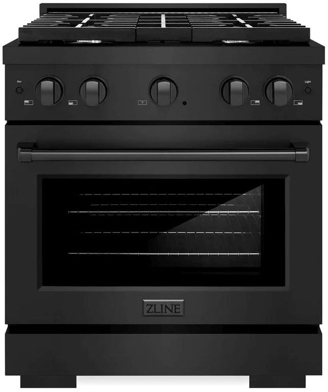 ZLINE Paramount 30" Black Stainless Steel Pro Style Dual Fuel Range-0