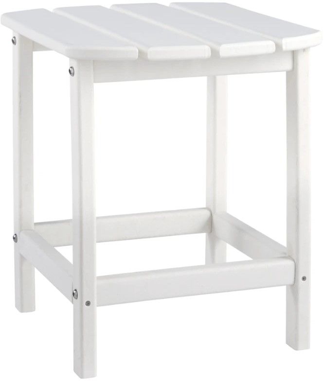 Signature Design by Ashley® Sundown Treasure White Plastic Outdoor Rectangular End Table