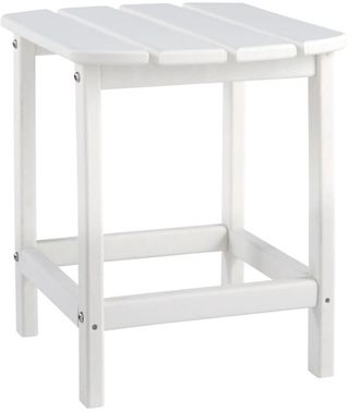 Signature Design by Ashley® Sundown Treasure White Plastic Outdoor Rectangular End Table