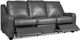 Campio Furniture Legacy Leather Quinn Dark Gray Motion Sofa-0