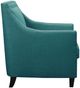 Elements International Erica Teal Chair and Ottoman Set-4