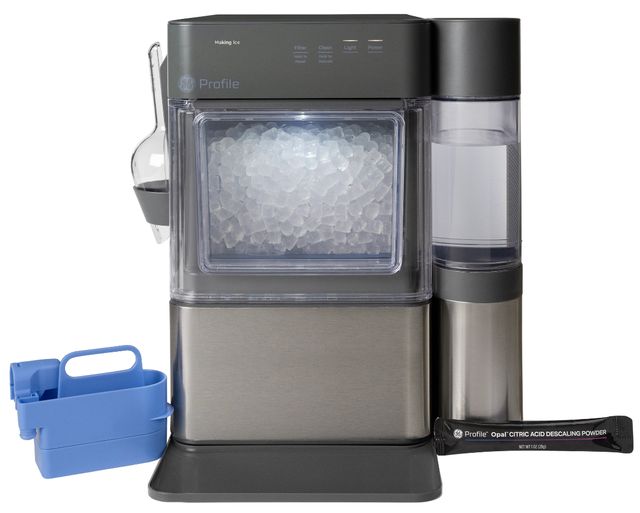 GE Profile™ Opal™ Mini Pro 12" 34 lb. Stainless Steel/Gray Nugget Ice Maker with Side Tank-2